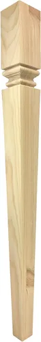 Miniatura 4 de Highland Manor Wood Products Pierna cuadrada moderna de isla Meridian de 34 1/2 pulgadas de alto x 3 pulgadas de ancho (Maple)