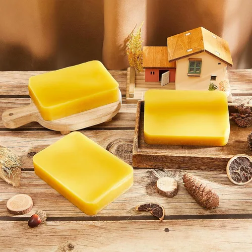 Miniatura 7 de Treela Bloque de cera de abeja pura amarilla de 1 libra, bloque de cera de abeja natural, bloque de cera de grado cosmético para lociones