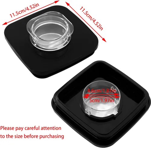 Miniatura 3 de Tapa cuadrada de licuadora y tapa central adecuada para Os-ter Os-terizer Blender Jar Fit para 4903 Os-ter Blender Square Jar Lid Replacements