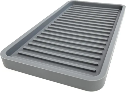 Miniatura 15 de Bandeja organizadora para fregadero de cocina de silicona, soporte de esponja y protector de encimera Plato y bandeja dispensadora de jabón
