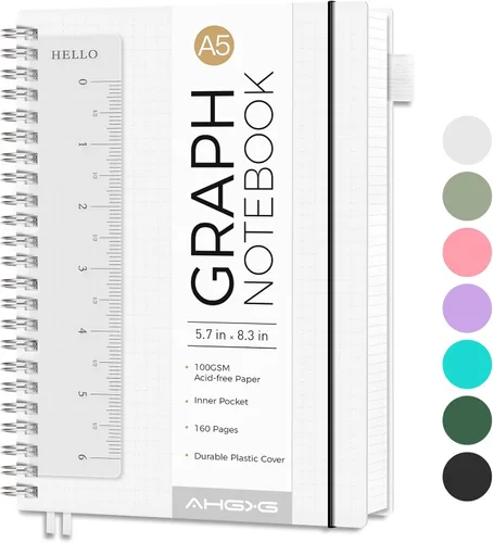 Miniatura 22 de AHGXG Diario de puntos, cuaderno en espiral de cuadrícula de puntos de 8.5 x 11 pulgadas, cuaderno de puntos grande A4, papel grueso de 3.53 oz/m²
