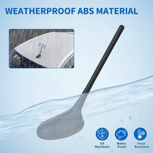 Miniatura 4 de Eightwood Antena de radio universal para automóvil, montaje en techo, antena estéreo FM AM con conector macho DIN para vehículo, camión, SUV, radio