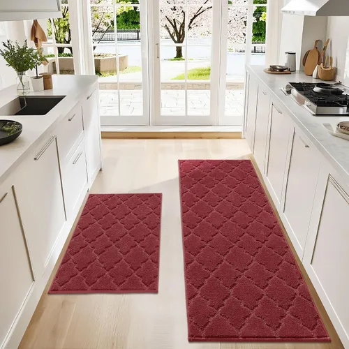 Miniatura 70 de COSY HOMEER Alfombras suaves de cocina [2 piezas] para el frente del fregadero súper absorbentes, tapetes y tapetes de cocina de 20 x 30 pulgadas/20