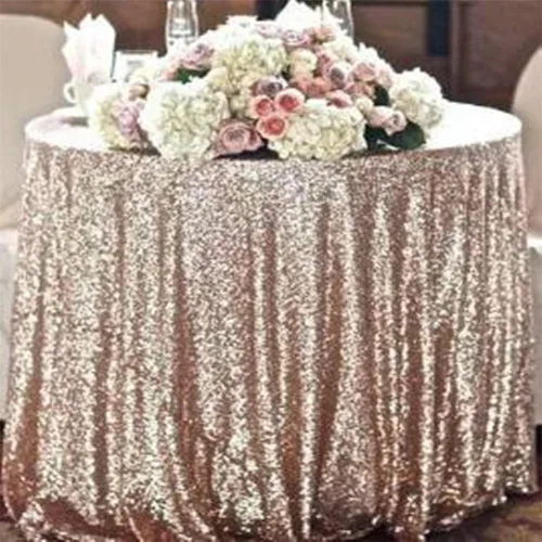 Miniatura 7 de Trlyc Mantel redondo de lentejuelas - Mantel negro brillante de 72 pulgadas para fiestas, bodas, baby shower