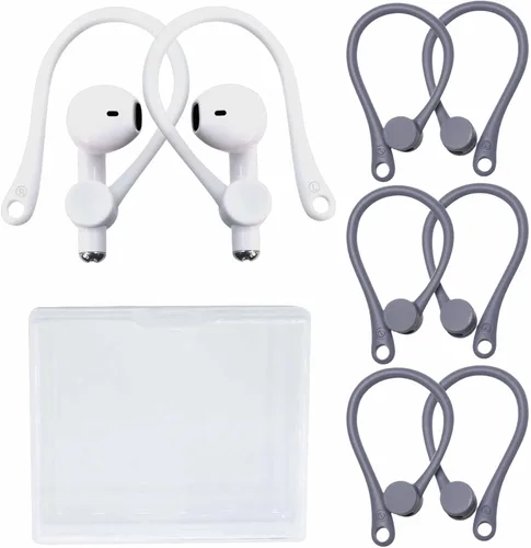 Miniatura 12 de Ganchos ajustables para las orejas compatibles con AirPods 4, 3, 1, 2 y Pro y auriculares intrauditivos con vástagos, 2 pares seguros y cómodos