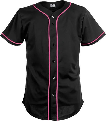 Camiseta de béisbol negra personalizada para hombres, mujeres, niños y jóvenes, S-8XL, malla con botón completo, nombre y números del equipo S-8XL