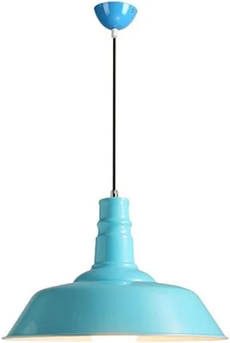 Miniatura 14 de Lámpara colgante industrial retro con tapa de olla, lámpara colgante de techo ajustable para cocina, isla de comedor, mesa, bar, arte colorido, Negro