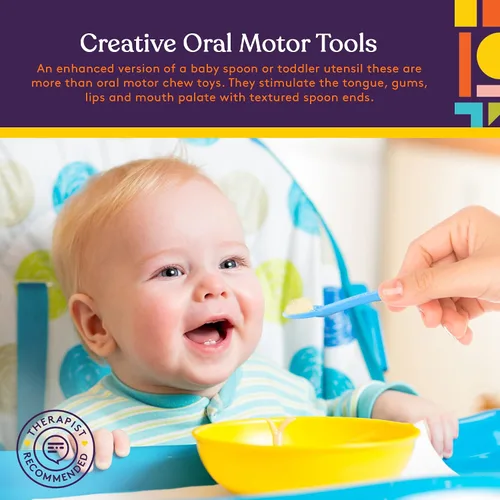 Miniatura 3 de Special Supplies Duo Spoon Herramientas de terapia motora oral, paquete de 3, estimulación texturizada y tratamiento de entrada sensorial