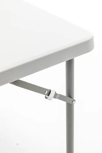 Miniatura 6 de BTEXPERT Juego de 2, mesa plegable cuadrada de plástico de granito blanco de 3 pies portátil para juegos de mesa de cartas, noches, reuniones