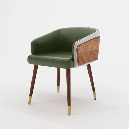 Miniatura 14 de ARTPLAN Juego de 2 sillas de comedor, sillas decorativas tapizadas de tela para sala de estar, sillas de brazo para muebles de interior del hogar