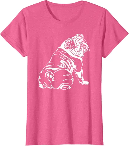 Miniatura 91 de Gracioso Bulldog Inglés playera perro Hund playera regalo, Azul (Heather blue)