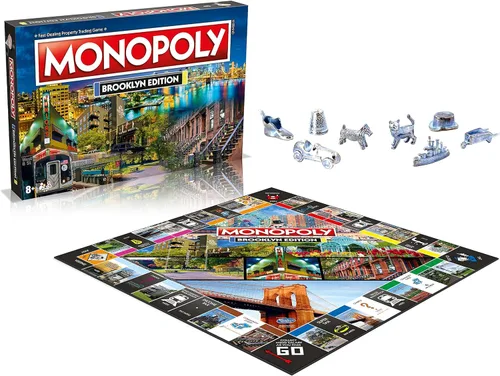 Miniatura 2 de Monopoly Juego de mesa Brooklyn Edition: 2-6 jugadores, juegos de mesa familiares para niños y adultos, juegos de mesa para niños de 8 años