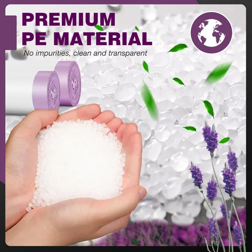Miniatura 5 de JOYEUX Bolsas de basura pequeñas de 4 galones – 90 bolsas de basura pequeñas con cordón, mini forros de basura blancos para baño, dormitorio