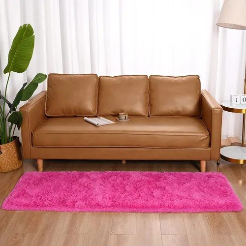 Miniatura 5 de Alfombra Corredor Suave de Pelo Largo para Dormitorio, 2 x 6 pies, alfombras esponjosas con parte inferior antideslizante para pasillo, junto a