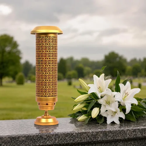 Miniatura 2 de Luces solares para cementerio, malla de filigrana, luces solares conmemorativas para tumba