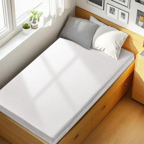 Miniatura 8 de PERLECARE Cubrecolchón de espuma viscoelástica de gel de 4 pulgadas, cubrecolchón suave premium para enfriamiento, diseño antideslizante con funda