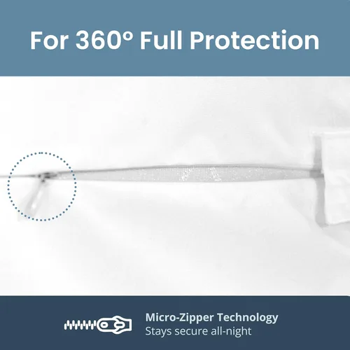 Miniatura 3 de SafeRest - Protector de colchón con cremallera - Funda de colchón impermeable premium de 6 pulgadas para cama - Funda de colchón transpirable y sin