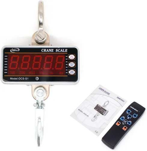 Miniatura 7 de iDili 2,204.6 lbs 2000LBS 1T Báscula digital de aluminio para grúa pesada Escala colgante compacta OCS-S1 Pantalla LED de tipo inteligente 1.1 lbs