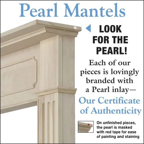 Miniatura 6 de Pearl Mantels ARYB48110 Cómodo mantel de madera de estilo transitorio, 48 pulgadas de ancho x 42 pulgadas de alto, sin terminar