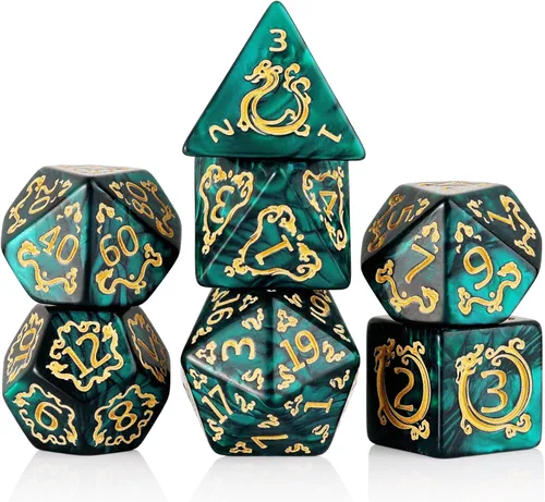 Miniatura 8 de DND - Dados transparentes rosas con purpurina que cambia de color para juego de mesa de Calabozos y Dragones, D&D, MTG, juego de dados Pathfinder