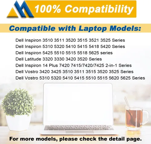 Miniatura 6 de Reemplazo de batería G91J0 de 41 Wh para Dell Latitude 3520 3420 3320 3330 Inspiron 3511 3515 3525 3530 5310 5410 5418 5410 5515 5518 14 Plus 7410