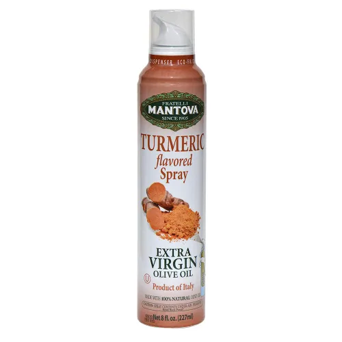 Mantova Spray de Aceite de Oliva Virgen Extra con Sabor a Cúrcuma, spray de cocina saludable para el corazón perfecto para ensaladas, salsas para