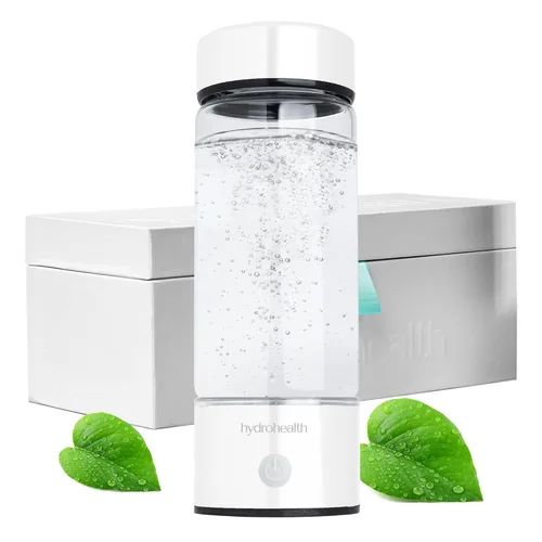 Hydrohealth Botella de agua de hidrógeno para riñón, hígado, corazón e intestino | 1600 PPB con filtro avanzado de tecnología SPE/PEM |