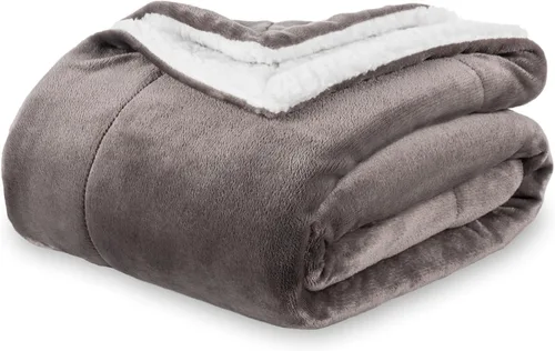 Miniatura 13 de Manta Berkshire - Manta de forro polar de felpa, manta reversible Loftmink cálida y suave para cama, sofá y viajes, negra, 60 x 90 pulgadas