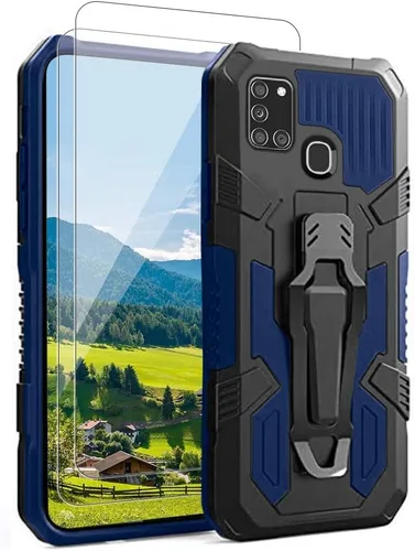 Miniatura 8 de Funda compatible con Samsung Galaxy A21S, con [2 unidades] con protector de pantalla de vidrio templado, funda protectora probada contra caídas