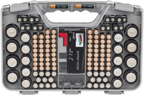 Miniatura 8 de Ontel Battery Daddy - Estuche de almacenamiento y organizador con probador, almacena y protege hasta 180 baterías, doble cara, diseño duradero