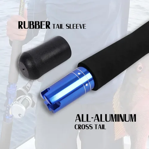 Miniatura 6 de Fiblink Plantilla de grafito de agua salada Jigging Caña de pescar de caña de pescar Deep Sea Jig Pole 5'6"/6