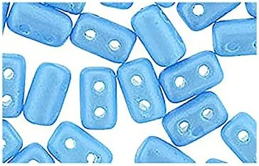 Miniatura 9 de Cilindro de cuentas de vidrio prensado Matubo Rulla de 0.35 oz con dos agujeros, 0.118 x 0.197 in, color plateado Tweedy Tweedy Silver