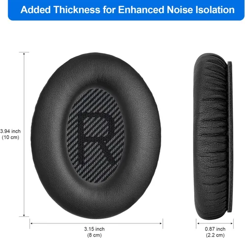 Miniatura 5 de Aurivor Almohadillas de repuesto para auriculares Bose QuietComfort QC-35 QC-35-ii QC-25 QC-15 QC-2, Ae2i/Ae2W SoundLink SoundTrue Around-Ear