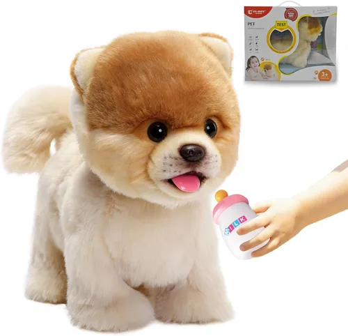 Miniatura 15 de CU-MATE Juguetes eléctricos de peluche para perros de 12 pulgadas, juguete electrónico de peluche para perro, robot interactivo, juguete interactivo