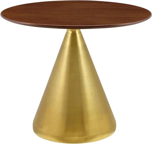 Miniatura 10 de Modway Tupelo - Mesa de comedor cuadrada de 28 pulgadas, color dorado y blanco