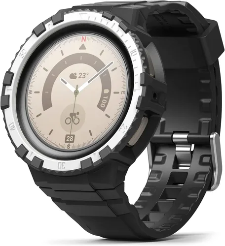Miniatura 10 de Ringke Fusion-X Guard [Correa de reloj + funda] Compatible con Samsung Galaxy Watch 5 Pro Correa con funda (2022) a prueba de golpes con correa Negro