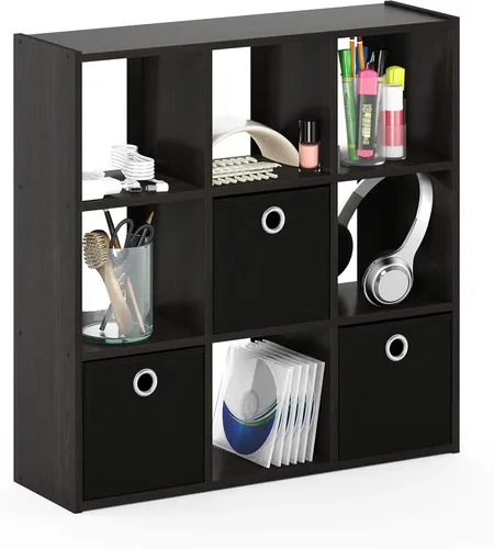 Miniatura 28 de Furinno - Estantería clásica para libros, estantes de almacenamiento, roble francés