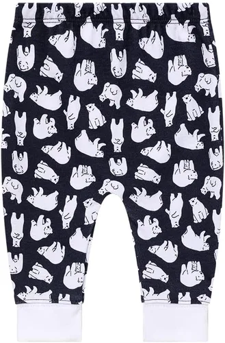 Miniatura 3 de Lazyrhino Paquete de 4 pantalones deportivos para bebé, pantalones de algodón suave para niños y niñas, diseños de colores lindos unisex para bebés