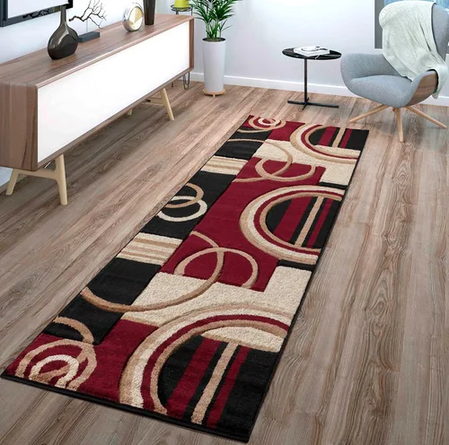 Miniatura 19 de Glory Rugs - Tapete moderno suave tallado a mano, alfombra contemporánea con textura mullida prémium para interior, sala de estar, comedor y Marrón