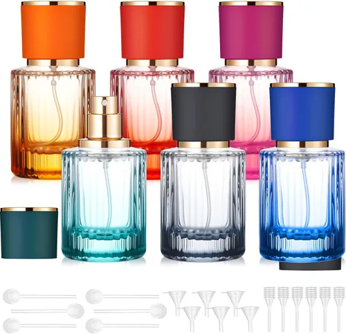 Miniatura 8 de Teenyyou 6 botellas vacías de perfume de vidrio de 30/50/3.4 fl oz a granel para fabricantes de perfumes, botellas de colonia atomizadoras