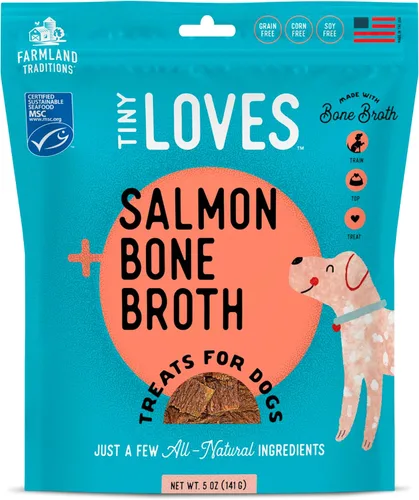 Miniatura 14 de Farmland Traditions Tiny Loves Premios de Entrenamiento de Cecina para Perros con Caldo de Huesos (Carne de Res, 32 oz.)