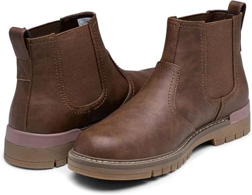 Miniatura 4 de Jousen Botas Chelsea para hombre, botas de tobillo casuales para hombre