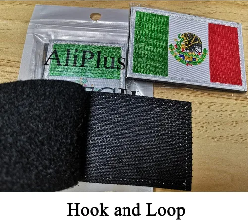 Miniatura 6 de 2 parches de bandera de México de AliPlus bordados tácticos militares con gancho y bucle
