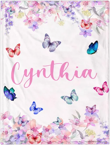 Miniatura 29 de Manta de Bebé Personalizada para Niñas, Manta de Bebé Personalizada con Nombre, Mantas Suaves y Acogedoras Personalizadas con Nombre para Niños