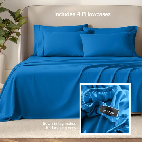 Miniatura 141 de Bare Home Hotel Luxury - Juego de sábanas tamaño individual, extra suave, 4 piezas, bolsillos profundos, ajuste fácil, refrescante y transpirable