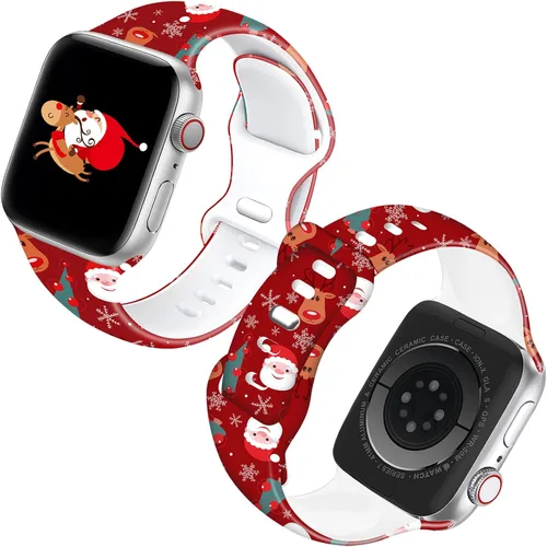 Miniatura 11 de Correa de reloj de Navidad para Halloween, compatible con Apple Watch de 1.496 in 1.575 in 1.614 in 1.654 in 1.732 in 1.772 in 1.929 in para mujer