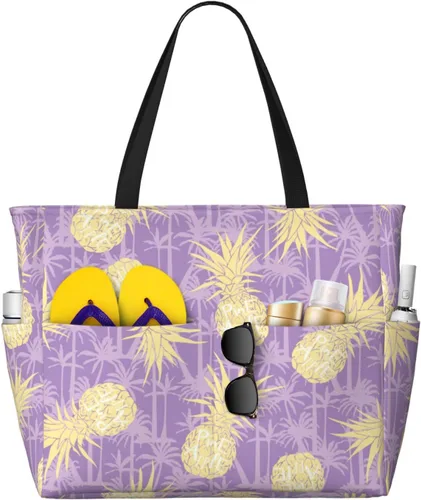 Miniatura 21 de Bolsa de playa para mujer, bolsa de playa impermeable y a prueba de arena con bolsa húmeda, bolsa de viaje grande para viajes de fin de semana