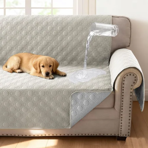 Miniatura 18 de H.VERSAILTEX Funda 100% Impermeable para Silla Gruesa y Duradera Fundas para Sofá para Perros Protector de Sofá Triple Antideslizante Fundas