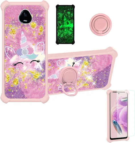 Miniatura 46 de jioeuinly JSF-DJS - Funda compatible con Nothing Phone 2a con protector de pantalla de vidrio templado, policarbonato duro + silicona suave, soporte