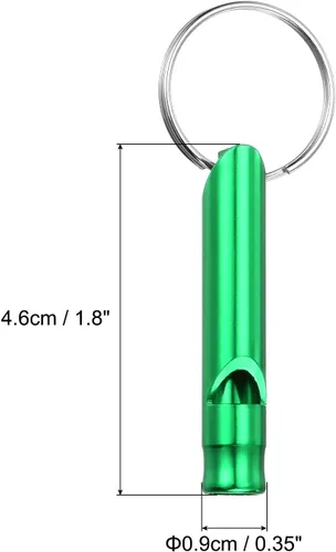 Miniatura 2 de PATIKIL Silbatos de emergencia, silbato de seguridad con llavero de sonido fuerte, silbato de supervivencia al aire libre para acampar y cazar Verde